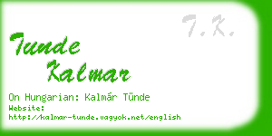 tunde kalmar business card