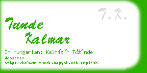 tunde kalmar business card